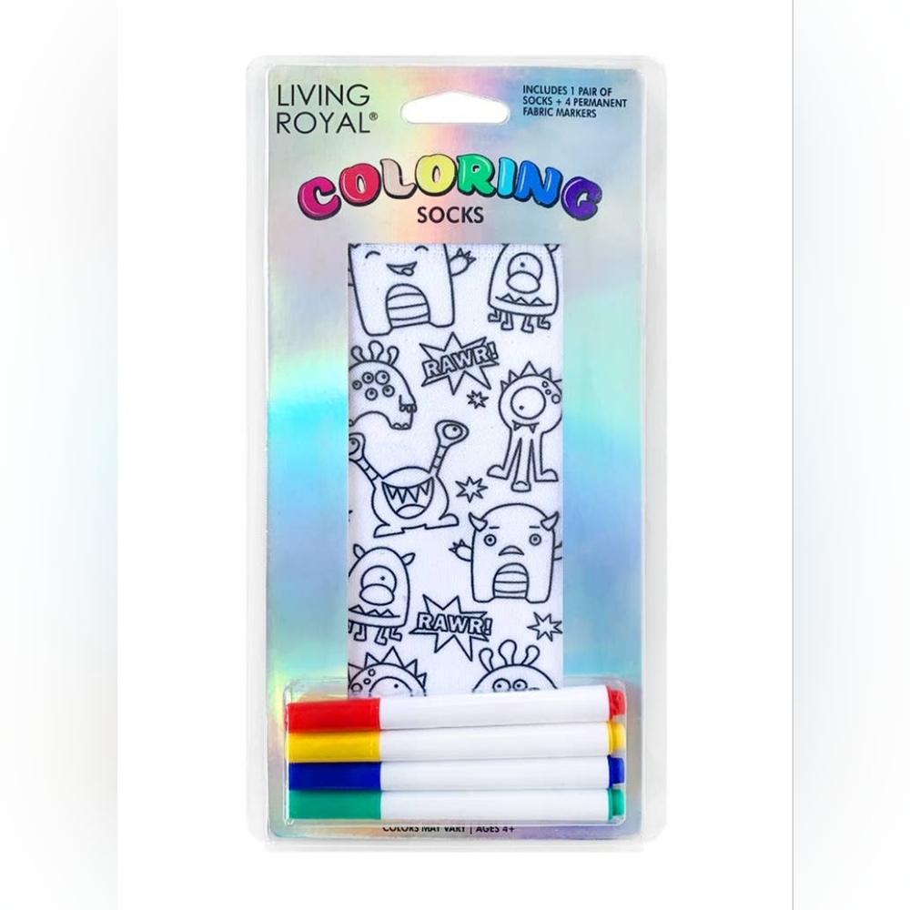 NIP Monster Bash Coloring Socks